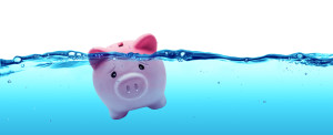 floating piggy bank