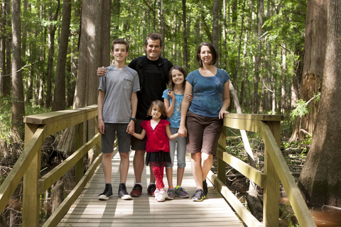 family hiking